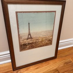 Eiffel Tower Wall Art With Frame .
