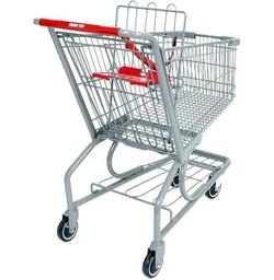SMALL METAL SHOPPING CART