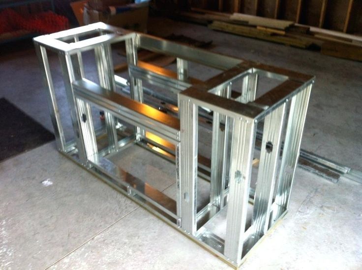 Wood Building Outdoor Kitchen With Metal Studs Outdoor Kitchen/ Metal