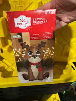 Holiday Time Festive Reindeer Inflatable 3.5ft