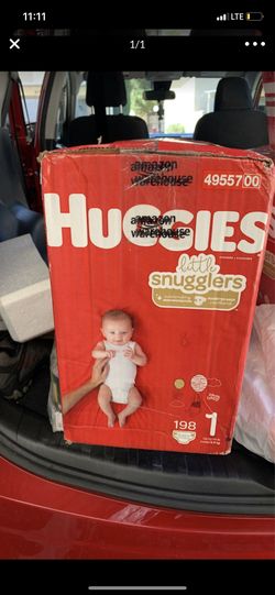 Huggies little snugglers size 1, 198 count