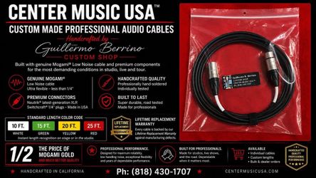 MOGAMI LOW NOISE CUSTOM CABLES