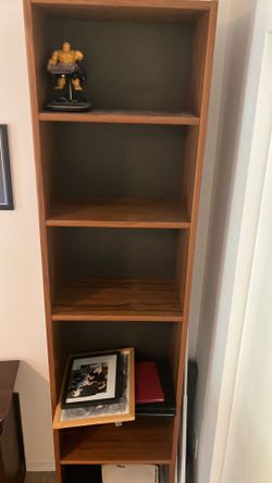 7 foot tall wood book shelf