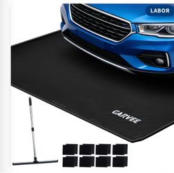 Brand New Garage Floor Mat, Waterproof Containment Mat with 1.2" Raised Edge, Heavy-Duty 1000D PVC Non-Slip Car Mat for Snow, Rain & Mud, Includes Squ