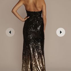 Black And Gold Sequin Dress