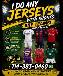 Customize Jerseys and Shorts