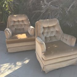 Velour Swivel Chairs 