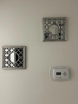 Set of 2 Square Decorative Wall Mirrors