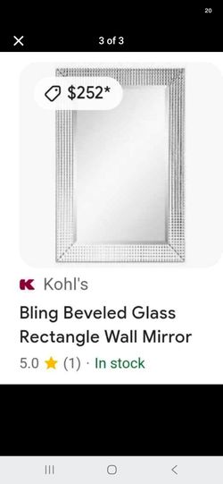 Bling Beveled Glass Rectangle Wall Mirror