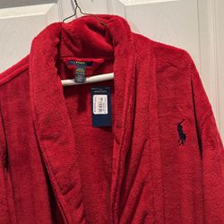 NWT Ralph Lauren Polo Men’s Robe S/M Red