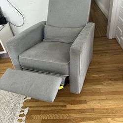 Gray Recliner Rocking Chair 