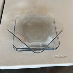 Set Of Four Clear Plates