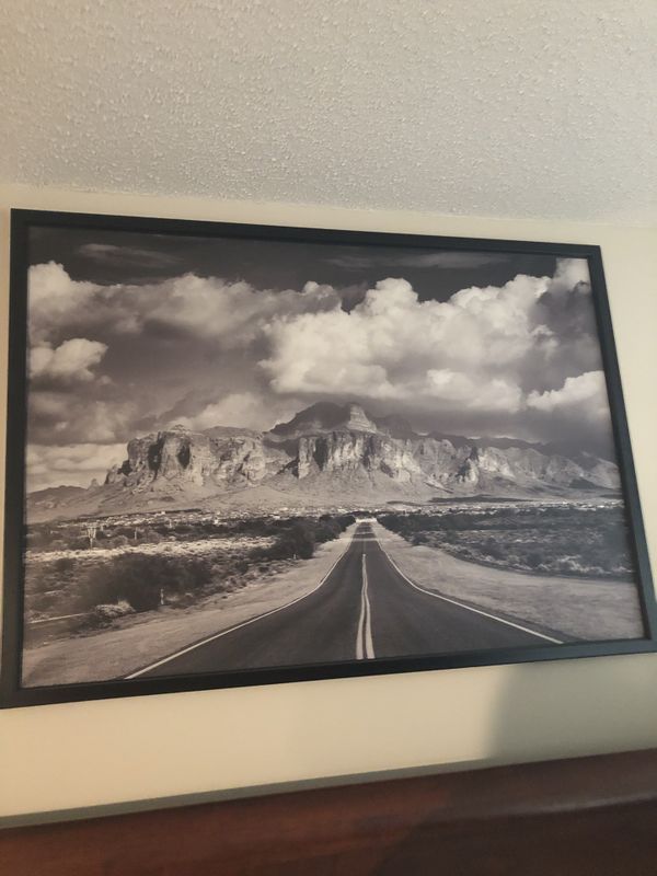 Black and white canvas photography wall art from Ikea for Sale in