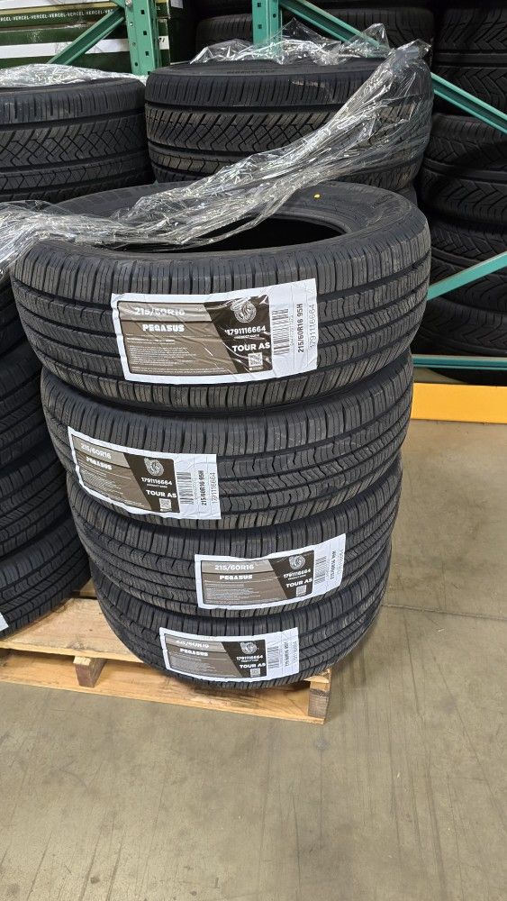 New Tires Pegasus Tour AS 215/60R16 $255 For Set Of 4