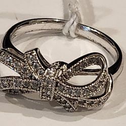 Sterling Silver/CZ Diamond Ring ($Reduced)