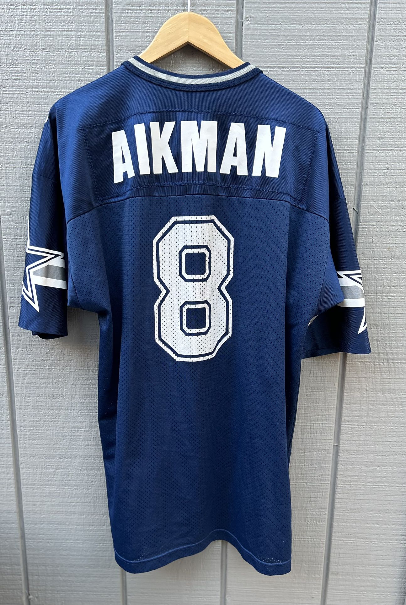 90s Dallas Cowboys Troy Aikman 8 NFL Football Jersey T-shirt 