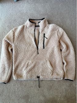 Faux fur teddy bear tunic with front zipper
