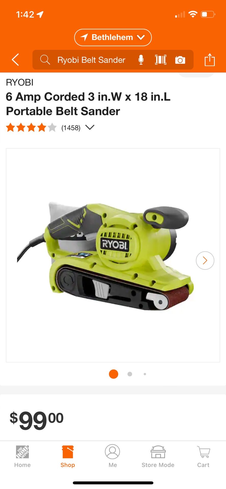 RYOBI Belt Sander