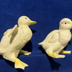 Vintage Porcelain Baby Ducks Set Of 2 