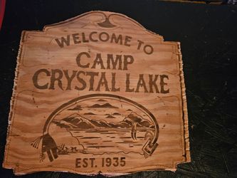 CAMP CRYSTAL LAKE SIGN Friday the 13th