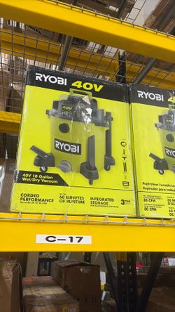 RYOBI 40V 10-Gallon Wet/Dry Vacuum (Tool Only)
