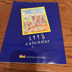 1998 Unused Calendar: Wisk Do It Once. Do It Right?