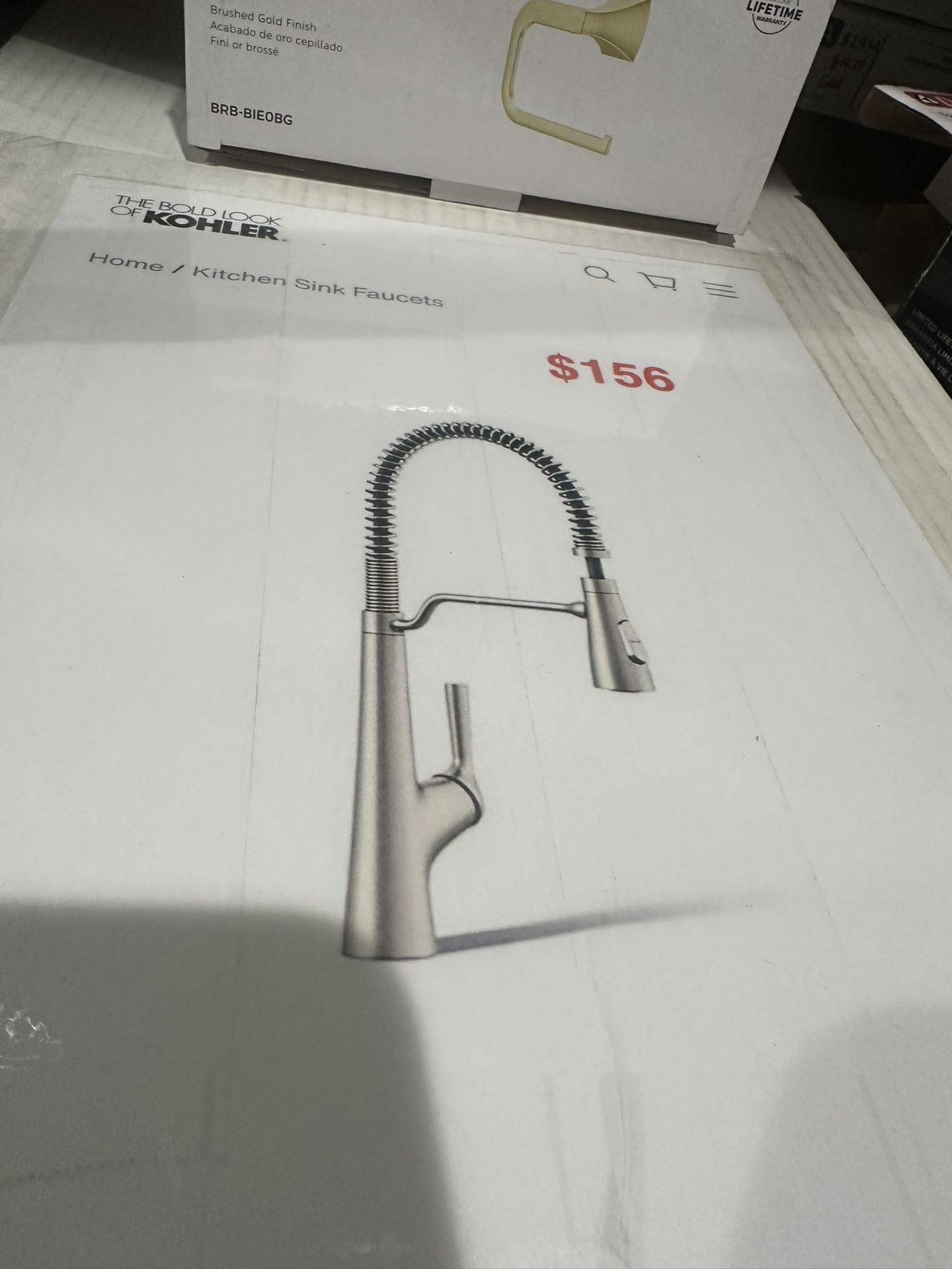Kohler Pull-down Kitchen Faucet in Stainless Steel 