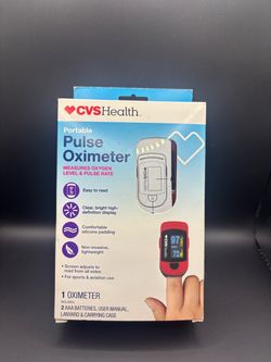 CVS Health Portable Pulse Oximeter 814854 Fingertip Oxygen & Pulse Monitor