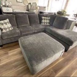 New Gray Ashley Brand Sectional Sofa Couch *Ottoman Sold Separately*