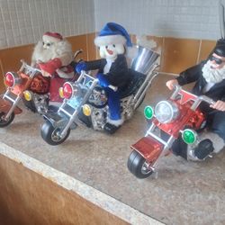 Christmas Decoration Sining Motorcycles