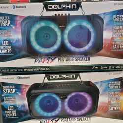 Loud Bluetooth Kareoke Party Speakers With Shoulder Strap. Dolphin.  Free 🎤 
