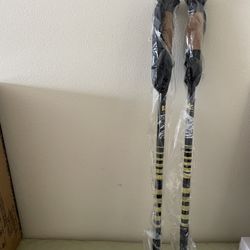 Brand-new carbon fiber professional trekking poles (a pair) with storage bag  • Material: High-quality carbon fiber shaft, lightweight and durable, ef