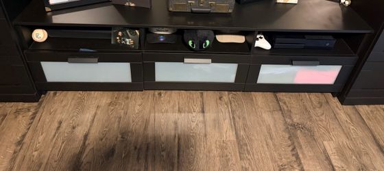 Black TV stand