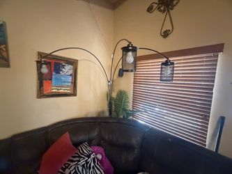 3-Arc Floor Lamp with Mesh Cage Shades