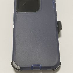 For Iphone 13 Pro Navy Blue Belt Clip Case Holster 