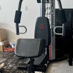Marcy Pro MWM-988 Home Gym System 150 Pound Adjustable Weight Stack Machine - Grey