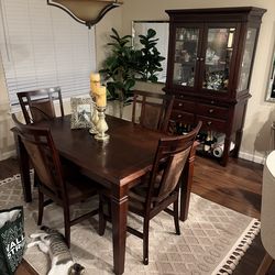 Dining table with hutch