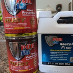 Por 15 Gloss Black Rust Preventive And Por-15 Metal Prep 