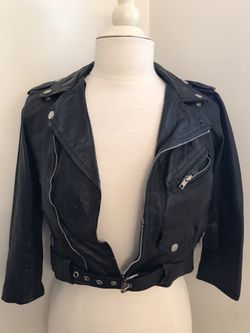 Vintage 50s Girls Motorcycle Leather Jacket $35 firm