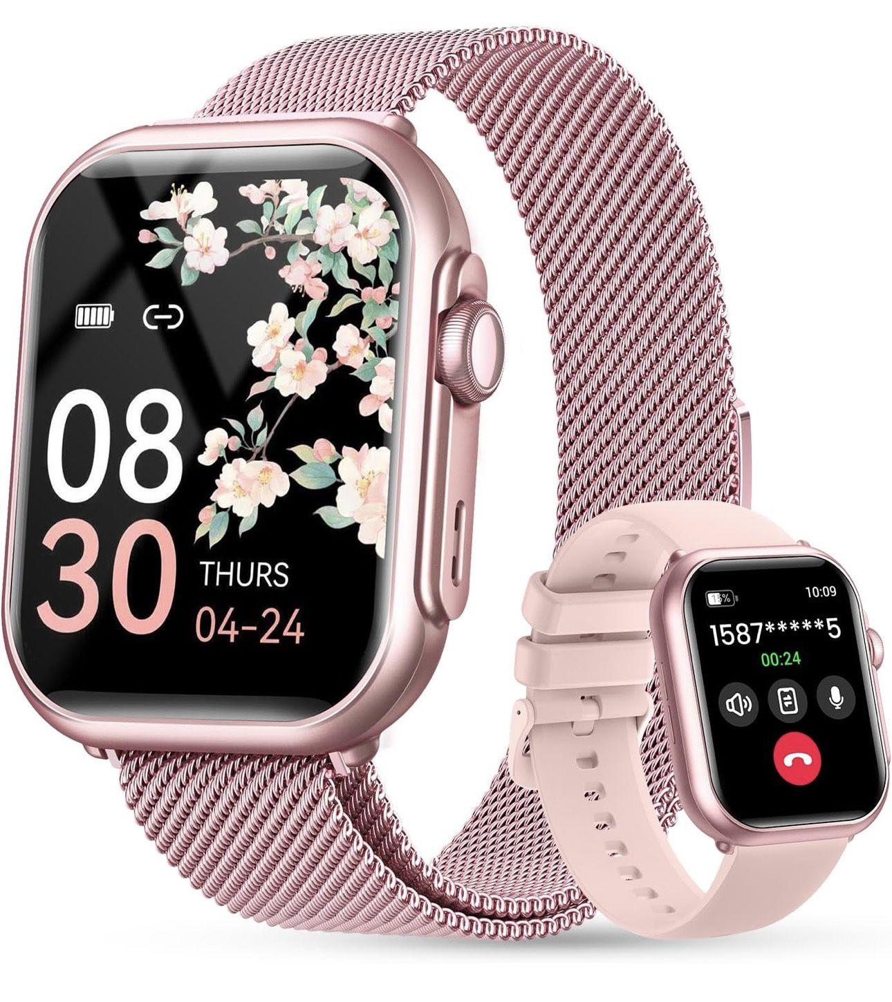 Smart Watch for Women Men Fitness: 1.85" Smart Watch with 30 Days+ Battery Life Make/Recive Call Heart Rate SpO2 Sleep Monitor 120+ Sport IP68 Waterpr
