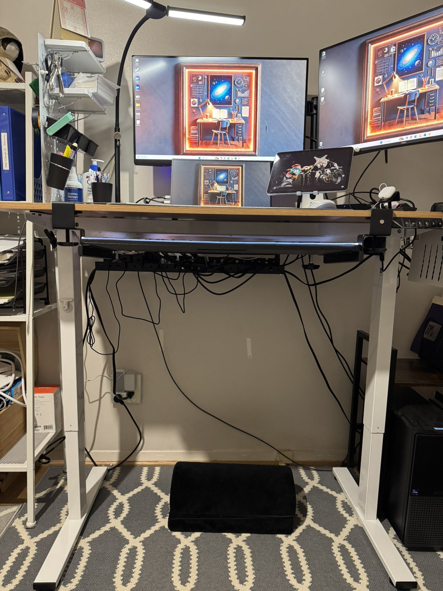 Adjustable Desk and Office Chair - Great Condition