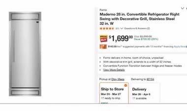 Forno Maderno 28 in. Convertible Refrigerator