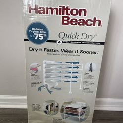New Hamilton Beach Quick Dry 4 Shelf Garment Drying Station 11510 Box Damage