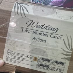 Wedding Table Cards 