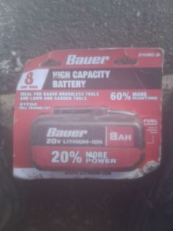 Bauer 8 amp hour 20v drill battery