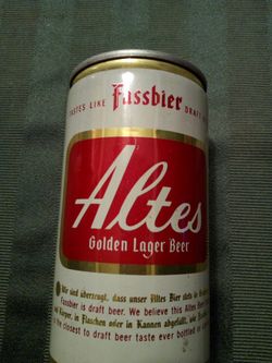 Vintage altes golden lager beer/( empty beer can) Carling national breweries,inc.,Frankenmuth, Michigan/12 ounce aluminum can