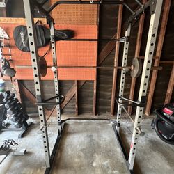 Squat Rack And Weights 