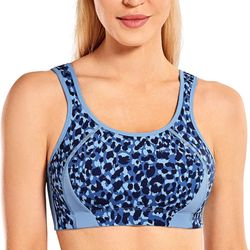 Women’s Full Coverage Molded Cup Bounce Control High Impact Wirefree Sports... 