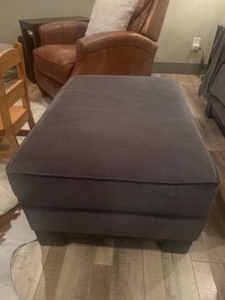 Large Grey Ottomans