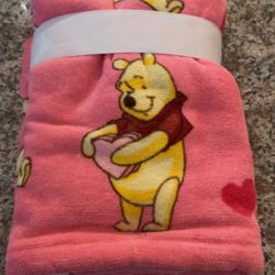 Winnie the Pooh Valentine's Day Plush Blanket